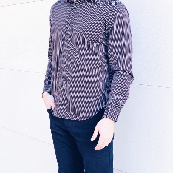 Michael Kors Striped Dress Shirt - Picture 7 of 8